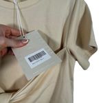 Sabo Skirt Riz Twist Top Short Sleeve Crop Cream Terry NWT Womens Large US 8 Photo 3