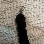 Black Homemade Macrame Chunky Lanyard Wristlet Photo 3