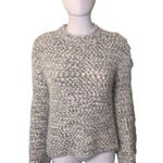 Melrose and Market Sweater Women's XXS Chunky Open Knit Marled Bell Sleeve Photo 2