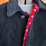 Vintage Denali Reversible Winter Village/Black Fleece Coat Made in the USA Black Size M Photo 8