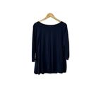 Tommy Hilfiger  Navy Blue 3/4 Sleeve Top Sequin & Bead Detail Neckline Size 2X Photo 4