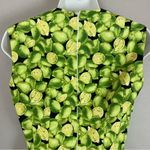 Handmade  Top Fruit Print Limes Sleeveless Darts‎ Zip-Back Retro Fit Green Zip-Up Photo 9