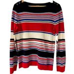 Talbots Red White Blue Boatneck Nautical Classic Business Casual Size MEDIUM Photo 0