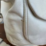 Coach White Leather Shoulder Bag with Silver Hardware Chain Detail Photo 6