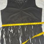 Idyllwind  Black Sleeveless Fringe Top Western Style Size Medium Photo 12