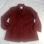 Façonnable Women’s Faconnable 100% Wool Maroon Coat Sz M Medium W Flaws Photo 0