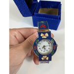 National Geographic  Cloisonné Floral Bangle Watch Blue Enamel‎ Design Untested Photo 1