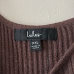 Lulus New Layer Lover Brown Ribbed Knit Tank Dress Sleeveless Side Slit Size XXL Photo 5