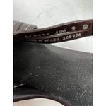 Cole Haan Leather Stitch Detail Slingback Sandal Heel Brown Size 9B Photo 3