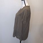 Knox Rose  green lace v-neck short sleeve shirt Photo 4