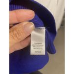 Cable & Gauge  V Neck Sweater Gold Lace Up Royal‎ Blue Baize Medium Photo 4