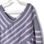 Free People We The Free Gray Purple Crossroads Pullover Off-the-Shoulder Sweater Photo 6
