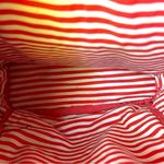 Sanrio KUROMI 2008 Black & Red Backpack Book Bag w/ Red & White Striped Lining Photo 10