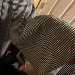 Eliza J NWT  Women Black Plaid Gingham Colorblock Wide leg Jumpsuit 6 Photo 11