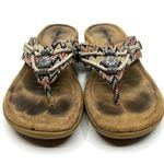 Minnetonka Silverthorne Needlepoint Thong Sandals Women's 8 US Photo 3