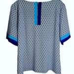 Chico's Chico’s Geometric Colorblock-Trim Knit Top Beachside Blue Vanity Size 4/US XXL Photo 5