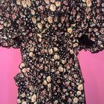 Privy  Black Floral Peekaboo Waist Dress with Adjustable Straps Photo 3