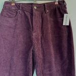 PacSun Corduroy Mom Jeans 27 Black Plum Cotton Pockets High Rise Photo 1