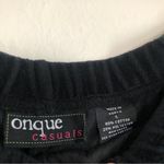 Onque Casuals Black Velour Velvet Wide Leg High Rise Sweatpants Track Pants Photo 4