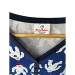 Hanna Andersson Blue Abominable Snowman Henley Pajama Shirt Size Medium Photo 3