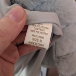 NWT Fair X Haven Faux Fur Hooded Zip Up Sweater Women's Medium Light Blue/Grey Blue Photo 5