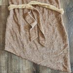 Retrofête Retrofete Ella Sequin Dress in Rose Gold/Tan Size Medium NWT One Shoulder Belt Photo 3