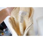 Jones New York Vintage Handknit Cream Chunky Knit 1/4 Zip Up Sweater Wool/Mohair Photo 4