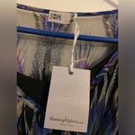 Three Eighty Two NWT  Smocked Fairy Flutter Sleeve Peacock Mini Dress Size XS Photo 4