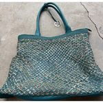 Vintage Style & Co. Sling Woven Blue Large Shoulder Bag Tote Women’s Purse Photo 1
