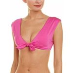 Trina Turk Getaway Pink Two Piece Bikini Set Cap Sleeve Tie Front Size 6 Photo 0
