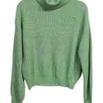 Mint Green Turtleneck Women's Sweater Photo 0