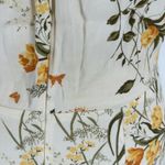 Reformation  Pearl Dress Aurora Floral Cream Ivory Orange Gold Puff Sleeve Midi 8 Photo 5