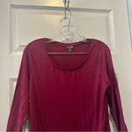 The Limited  Maroon/Plum Scoop Neck 3/4 Sleeve Blouse M Photo 4