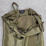 Bebe  Mini Dress Women S Green Satin Cowl Neck Cami Adjustable Spaghetti Strap Photo 12