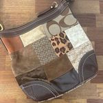 Coach Y2K Vintage Signature Brown Patchwork Shoulder Bag Purse Khaki Cheetah Photo 1