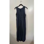 Isabel Navy Blue Maxi Dress with Front Cutout Size Large Photo 2
