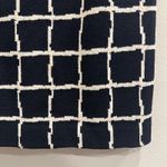 St. John VTG  Black Ivory Grid Windowpane Plaid Stretch Knit Pencil Skirt Size XS Photo 4