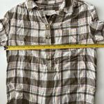 Anthropologie Isadora Button Back Plaid Tunic Popover long sleeve Shirt XS Photo 6