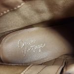 Crown Vintage Red Brown Leather Zip Up Ankle Boots Booties Chunky Heel Size 7 M Photo 7