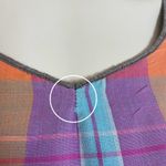 Vintage Plaid Muumuu Dress Relaxed Fit Flaws Cotton Women Size Large Blue Orange Photo 9