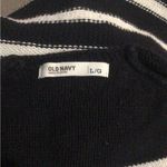 Old Navy  White and Black Striped Sweater Large Photo 4