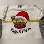 Kristin Nicole  White Christmas Pugs & Kisses Sherpa sweater women size Medium Photo 4