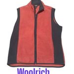 Woolrich womens medium fleece vest color block rust gray Photo 0