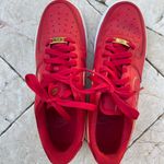 Nike - Women’s Air Force 1 Low Red Gold Swoosh Sneaker, Size 8 Photo 4