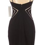 Aidan Mattox Dress 10 NWT Cutaway Crepe Halter Jersey Mesh Sheer Detail Illusion Photo 5