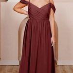 NWT REVELRY Lily Chiffon Bridesmaid Dress in Merlot Size 12 Red Photo 0