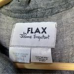 Flax  Black 100% Linen Jacket Tunic Womens Small Oversize Lagenlook Button Blazer Photo 3