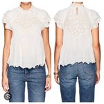 Ulla Johnson silk darla top in Blanc Photo 1