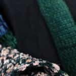 Vintage Oso Casuals Green Striped Knit Blazer Chunky Cardigan Grandpacore 2X Photo 8