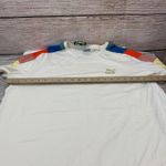 Puma  Go For Iconic Tee Pristine Cream XXL Colorblock Sleeve Logo Shirt NWT Photo 3